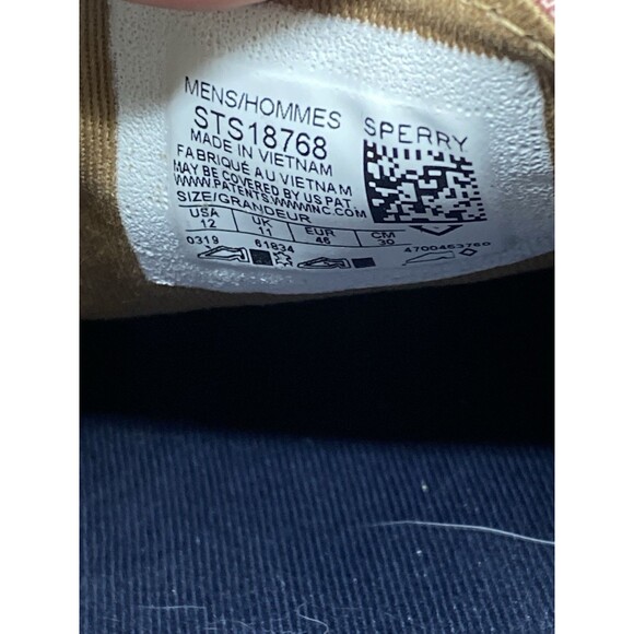 Sperry 2-Eye Top Sider Boat Shoes Mens Size 12 Red Canvas STS18768 - Picture 6 of 7